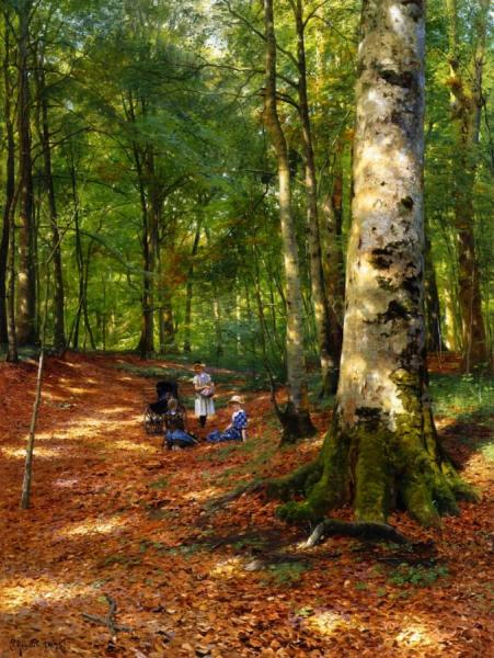 The Woodland Glade by Peder Mork Monsted