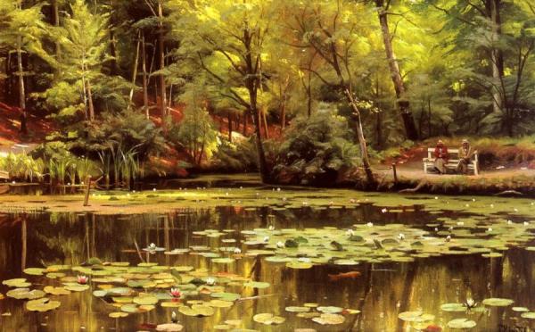 Waterlilies by Peder Mork Monsted