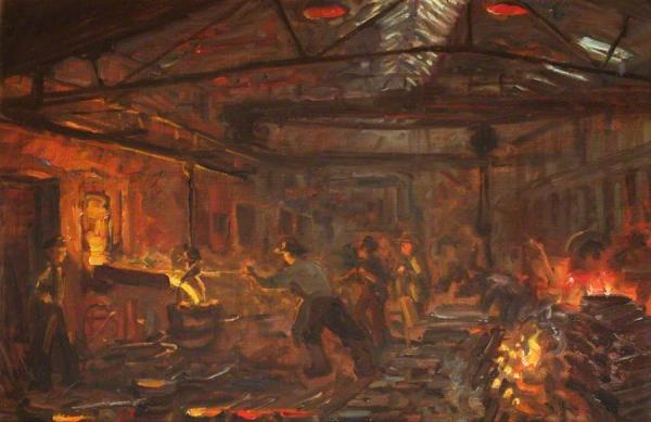 Burmeister And Wain Iron Foundry by Peder Severin Kroyer