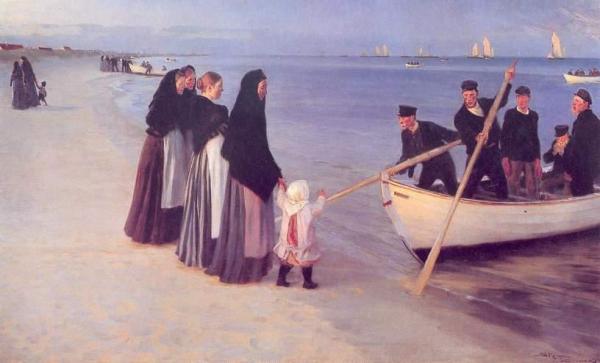Fishermen At Skagen by Peder Severin Kroyer