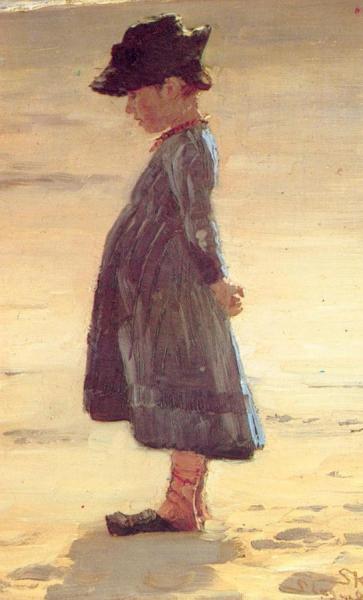 Peder Severin Kroyer Girl On The Beach