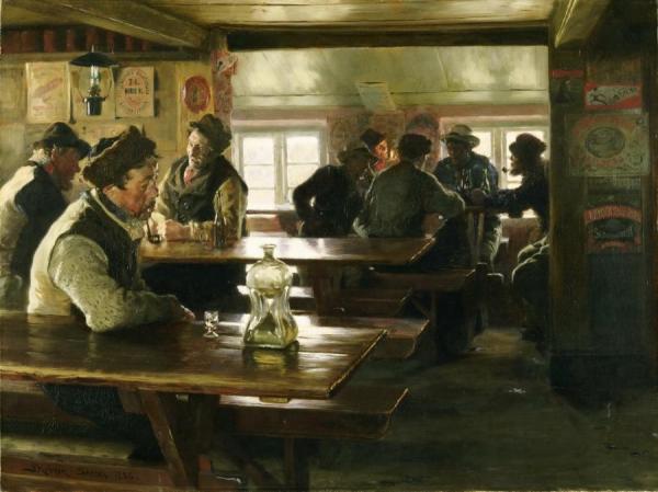 Interior Of A Tavern by Peder Severin Kroyer