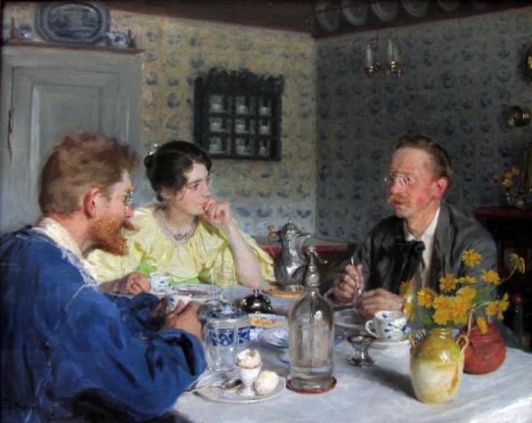 Lunch With Otto Benzon by Peder Severin Kroyer