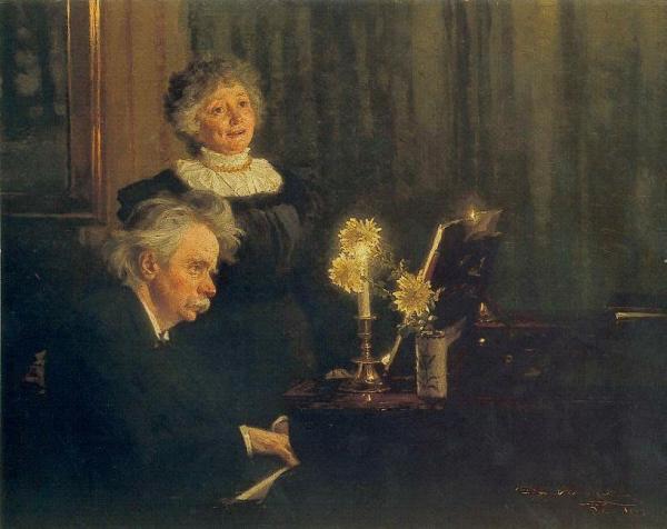 Nina And Edvard Grieg by Peder Severin Kroyer