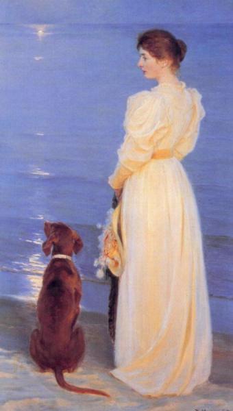 Summer Evening At Skagen by Peder Severin Kroyer Oil Painting Reproductions