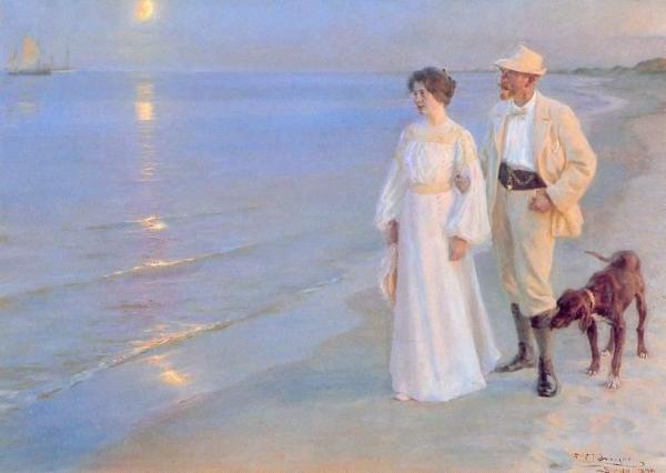 Summer Evening At Skagen by Peder Severin Kroyer Oil Painting Reproductions
