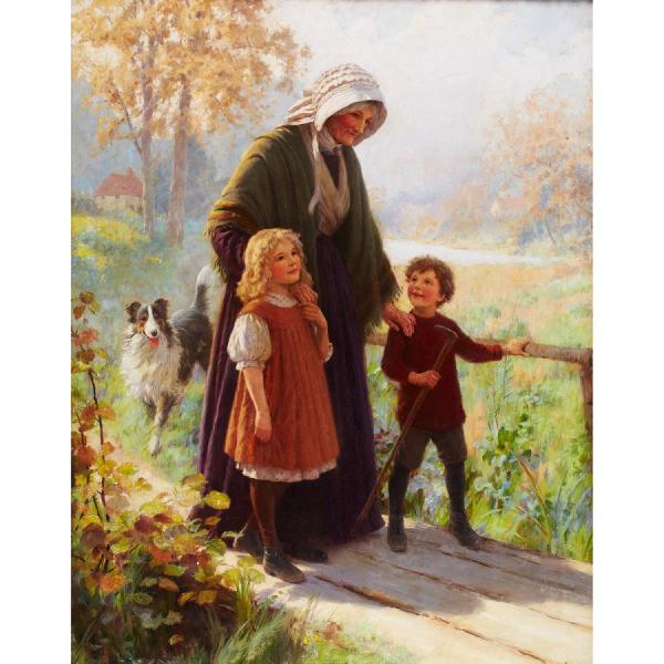Sunrise And Sunset by Percy Tarrant Oil Painting Reproductions