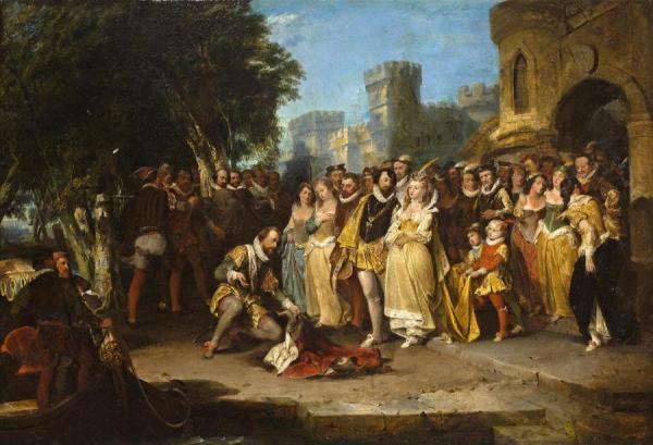 Sir Walter Raleigh And Queen Elizabeth, 1854 by Peter F. Rothermel