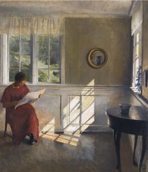 A Sunlit Interior(1909) by Peter Ilsted