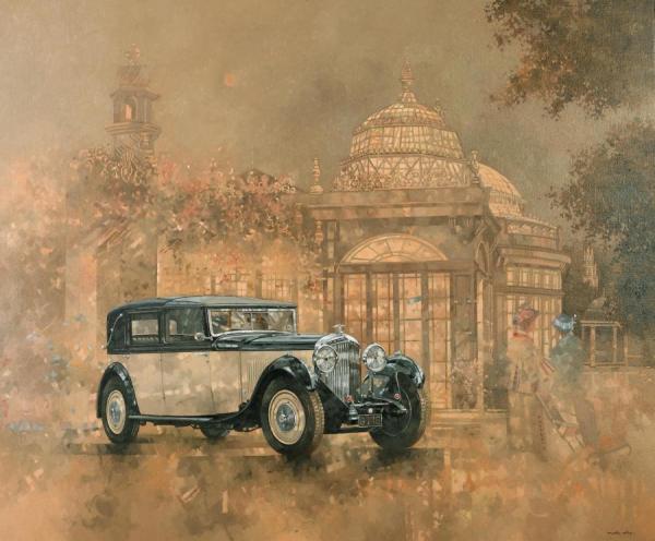 1931 Eight Litre Bentley Sedanca De Ville by Peter Miller Oil Painting Reproductions