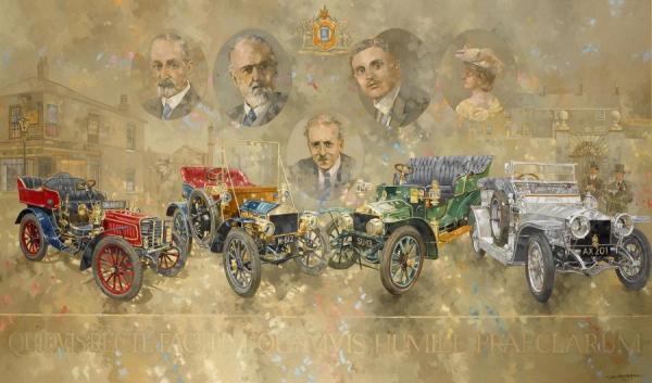 A Long Time Ago Mr Royce Bought A Decauville And Then... by Peter Miller Oil Painting Reproductions