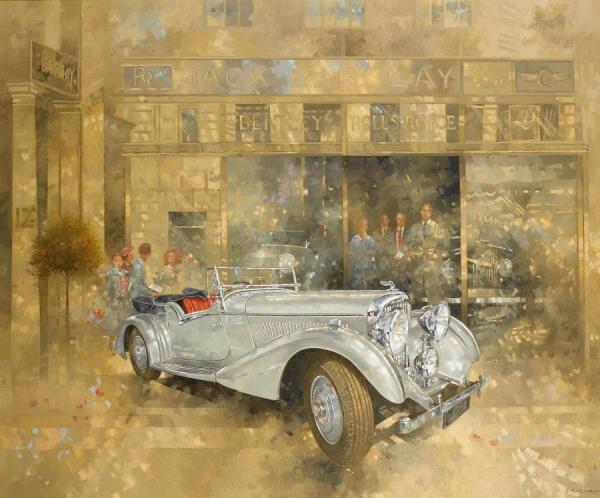Bentley 4 1/4 Jack Barclay's Showroom Hanover Square by Peter Miller Oil Painting Reproductions