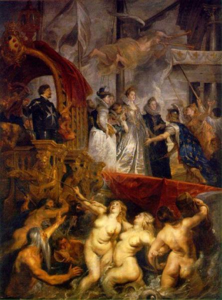 Arrival Of Marie De Medici At Marseilles by Peter Paul Rubens