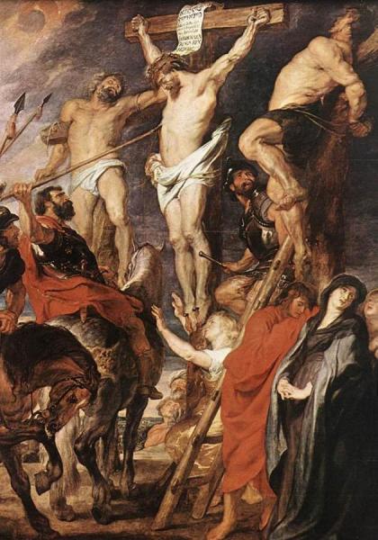 Christ On The Cross Between The Two Thieves by Peter Paul Rubens