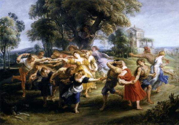 Dance Of Italian Villagers by Peter Paul Rubens