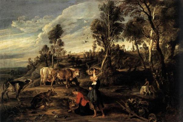 Farm At Laken by Peter Paul Rubens Oil Painting Reproductions