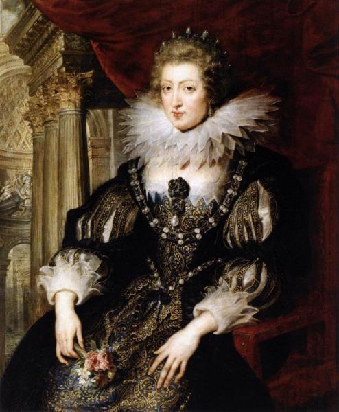 Portrait Of Anne Of Austria by Peter Paul Rubens