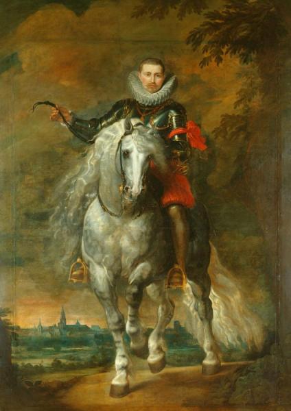 Portrait Of Don Rodrigo Calderon On Horseback by Peter Paul Rubens