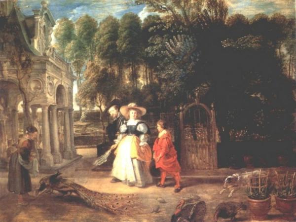 Rubens In His Garden With Helena Fourment by Peter Paul Rubens