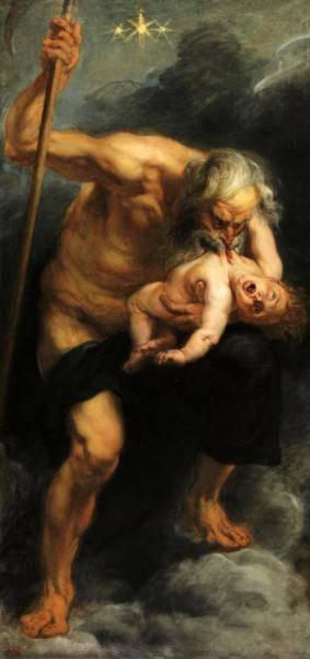 Saturn, Jupiter's Father, Devours One Of His Sons by Peter Paul Rubens