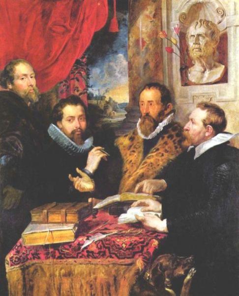 Selfportrait With Brother Philipp, Justus Lipsius And Another Scholar by Peter Paul Rubens Oil Painting Reproductions