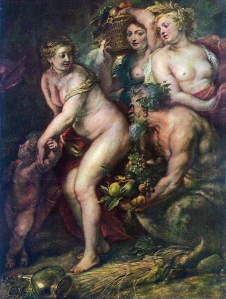 Sine Cerere Et Baccho Friget Venus by Peter Paul Rubens