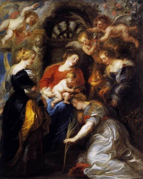 The Crowning Of St Catherine by Peter Paul Rubens