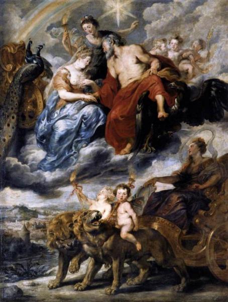 The Meeting Of Marie De Médicis And Henri Iv At Lyon by Peter Paul Rubens