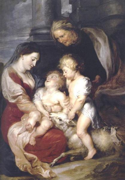 The Virgin And Child With St Elizabeth And The Infant St John The Baptist by Peter Paul Rubens