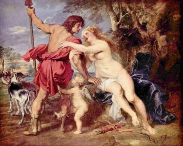 Venus And Adonis by Peter Paul Rubens