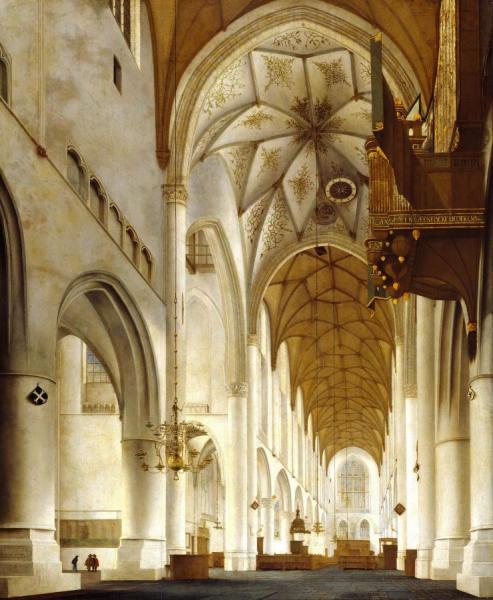 The Interior Of St Bavo's Church, Haarlem (the 'grote Kerk') by Peter Saenredam Oil Painting Reproductions