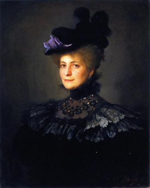 A Lady In Black by Philip Alexius De László