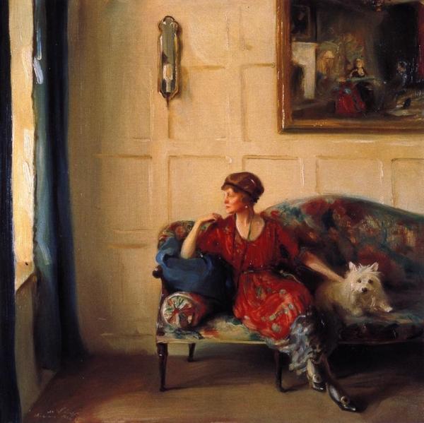 Miss Faith Moore At Chequers by Philip Alexius De László