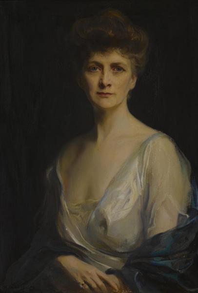 Portrait Of Mrs John W. Davis, Nee Ellen G. Bassel by Philip Alexius De László