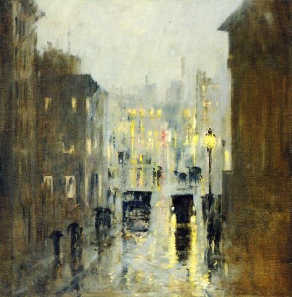 Rainy Night In Washington by Philip Little Oil Painting Reproductions