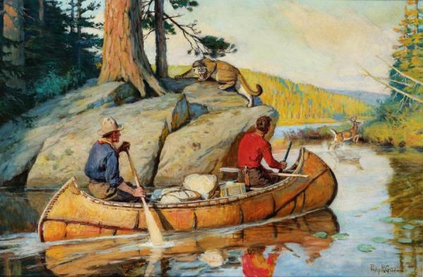 Philip Russell Goodwin In The Canoe