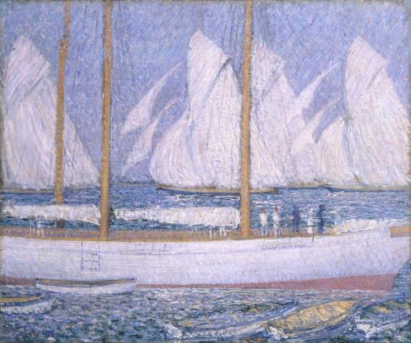 A Procession Of Yachts by Philip Wilson Steer