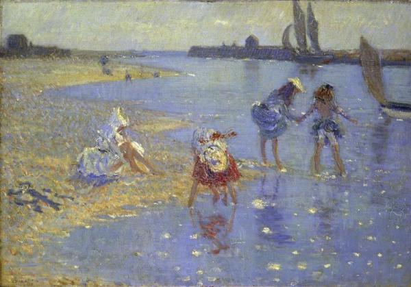 Walberswick. Children Paddling by Philip Wilson Steer