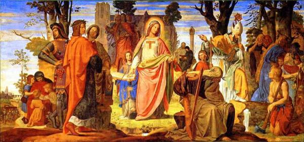 The Introduction Of The Arts In Germany By Religion by Philipp Veit Oil Painting Reproductions