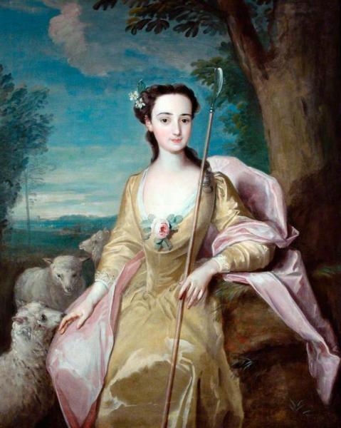Anne Fairfax As A Shepherdess by Philippe Mercier