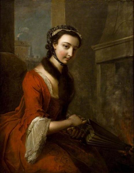 Young Woman With Bellows by Philippe Mercier