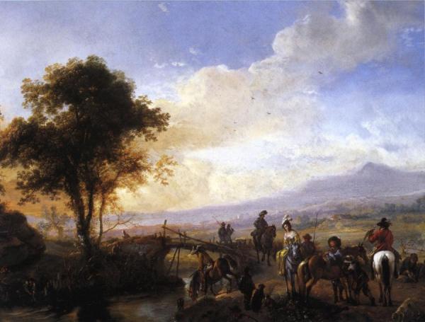 Philips Wouwermans A Hawking Party