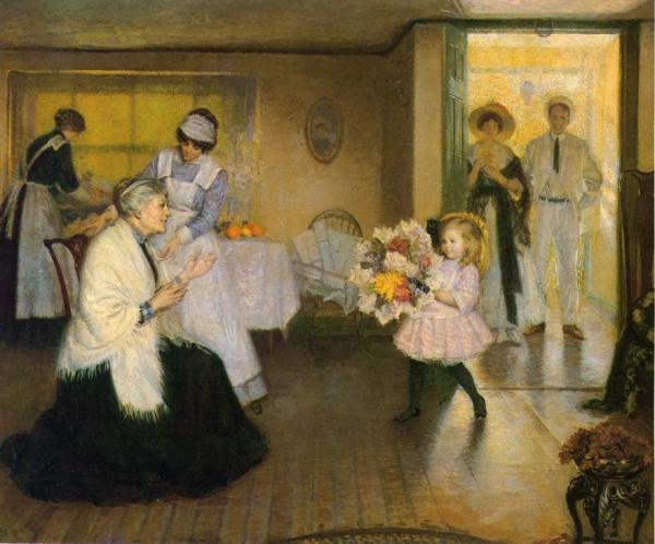 Grandmother's Birthday by Phillip Leslie Hale Oil Painting Reproductions