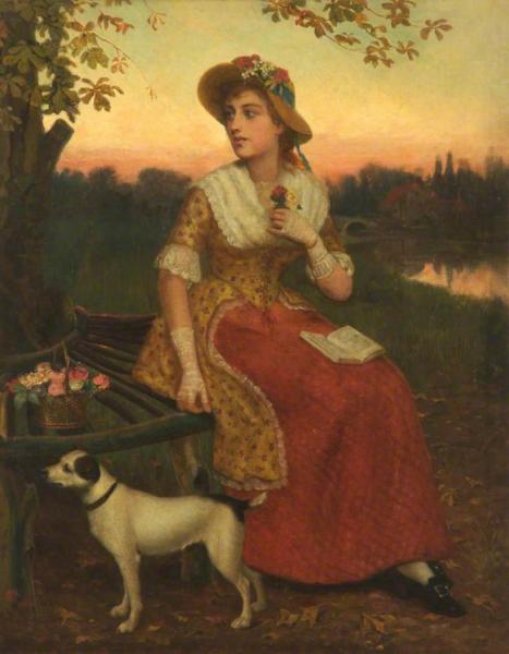 Lady And A Dog by Phillip Richard Morris