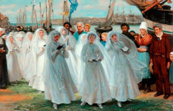 The First Communion, Dieppe by Phillip Richard Morris