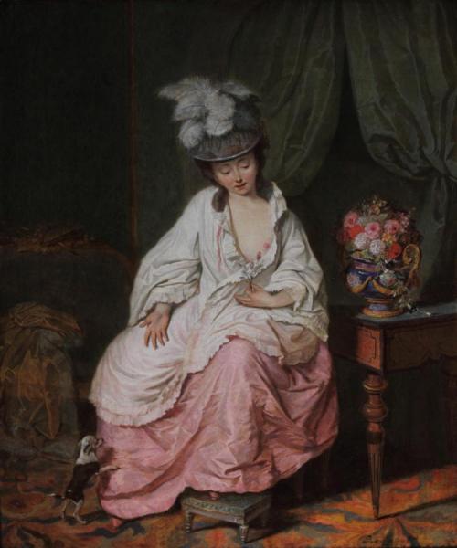 Le Bouton De Rose by Pierre Alexandre Wille Oil Painting Reproductions