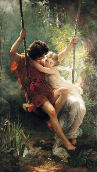 The Swing by Pierre Auguste Cot