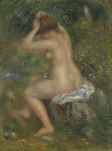 A Bather by Pierre Auguste Renoir