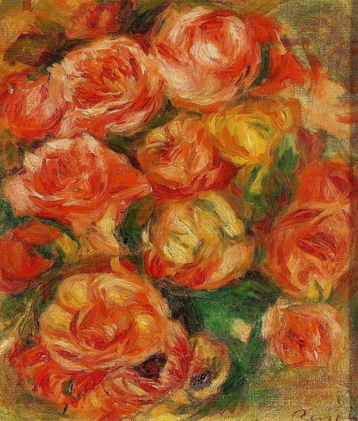 A Bowlful Of Roses by Pierre Auguste Renoir