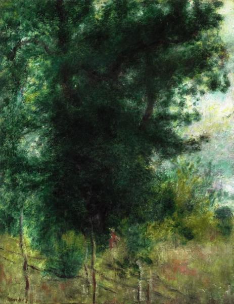A Fence In The Forest by Pierre Auguste Renoir